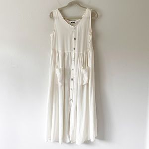 H2O New Generation Off White Button Front MIDI Dresss